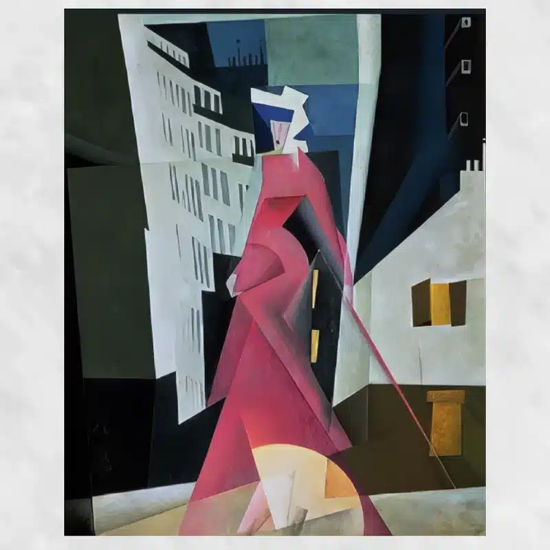 Lady in Mauve by Lyonel Feininger 1922 Printed on Canvas