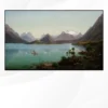 Lake Wakatipu with Mount Earnslaw by Eugène von Guérard Printed on Canvas