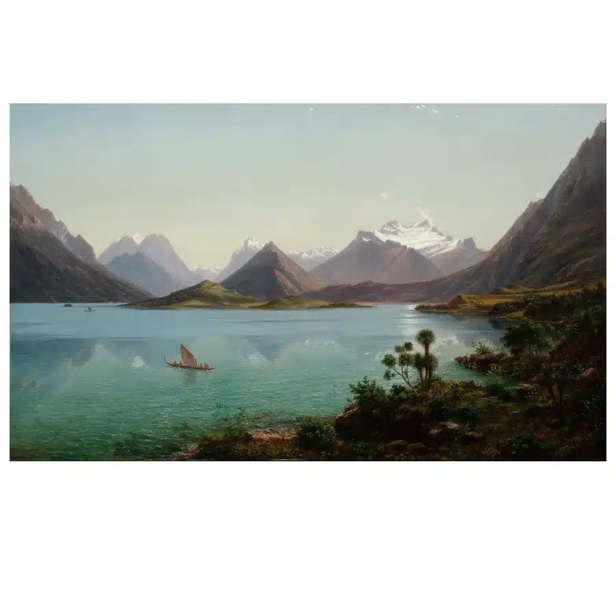 Lake Wakatipu with Mount Earnslaw by Eugène von Guérard around 1879