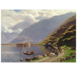 Landscape Painting by Themistokles von Eckenbrecher 1901
