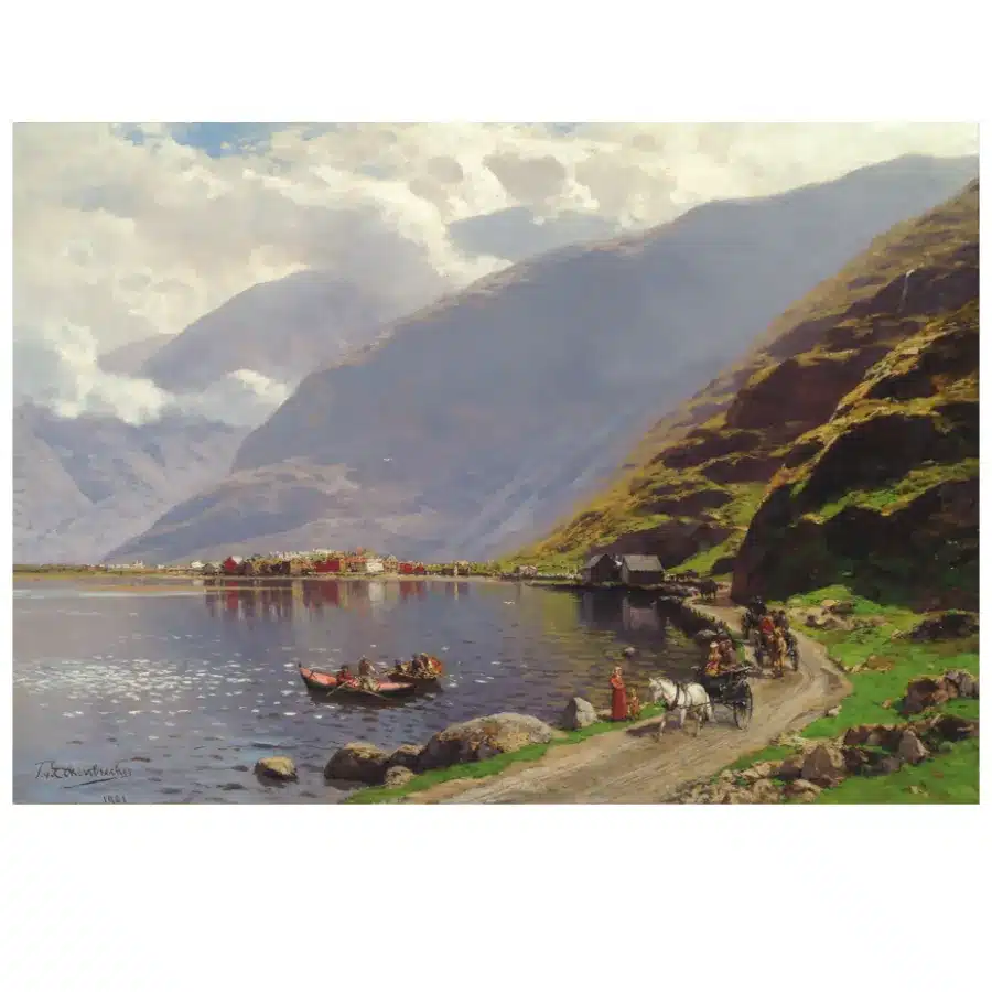 Landscape Painting by Themistokles von Eckenbrecher 1901