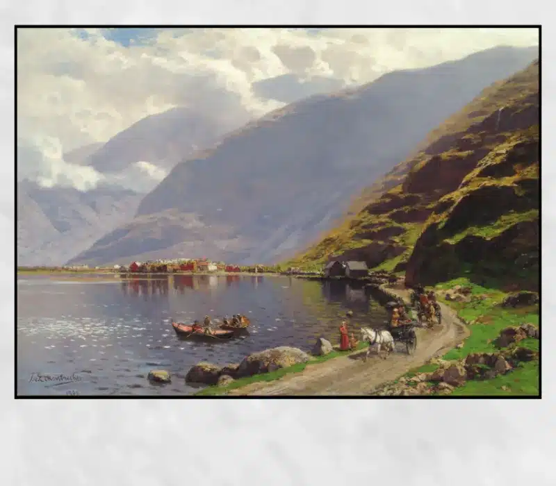 Landscape Painting by Themistokles von Eckenbrecher Printed on Canvas