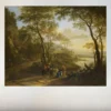 Landscape with St Philip Baptizing the Eunuch by Jan Both Printed on Canvas