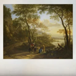 Landscape with St Philip Baptizing the Eunuch by Jan Both Printed on Canvas