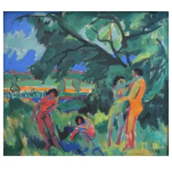 Naked Playing People by Ernst Ludwig Kirchner 1910