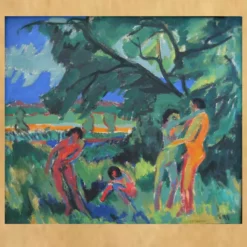 Naked Playing People by Ernst Ludwig Kirchner 1910