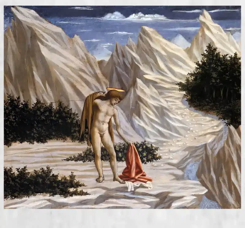 Saint John in the Desert by Domenico Veneziano Printed on Canvas