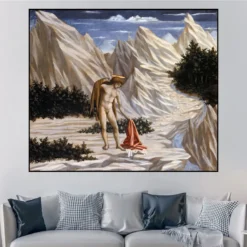 Saint John in the Desert by Domenico Veneziano Printed on Canvas