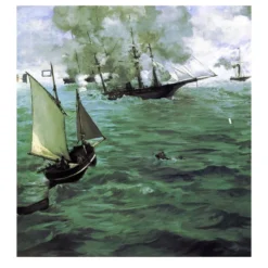The Battle of the Kearsarge and the Alabama by Édouard Manet 1864