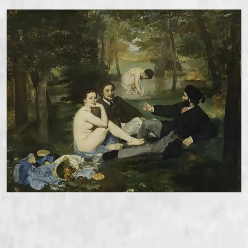 The Luncheon on the Grass by Édouard Manet Printed on Canvas