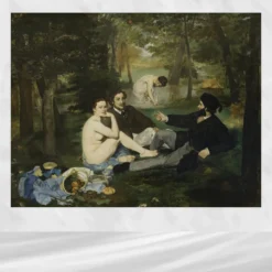 The Luncheon on the Grass by Édouard Manet Printed on Canvas