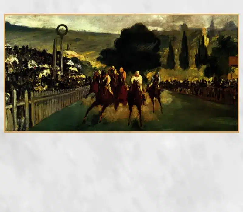 The Races at Longchamp by Édouard Manet Printed on Canvas