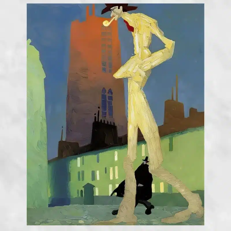 The White Man by Lyonel Feininger Printed on Canvas