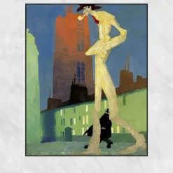 The White Man by Lyonel Feininger Printed on Canvas