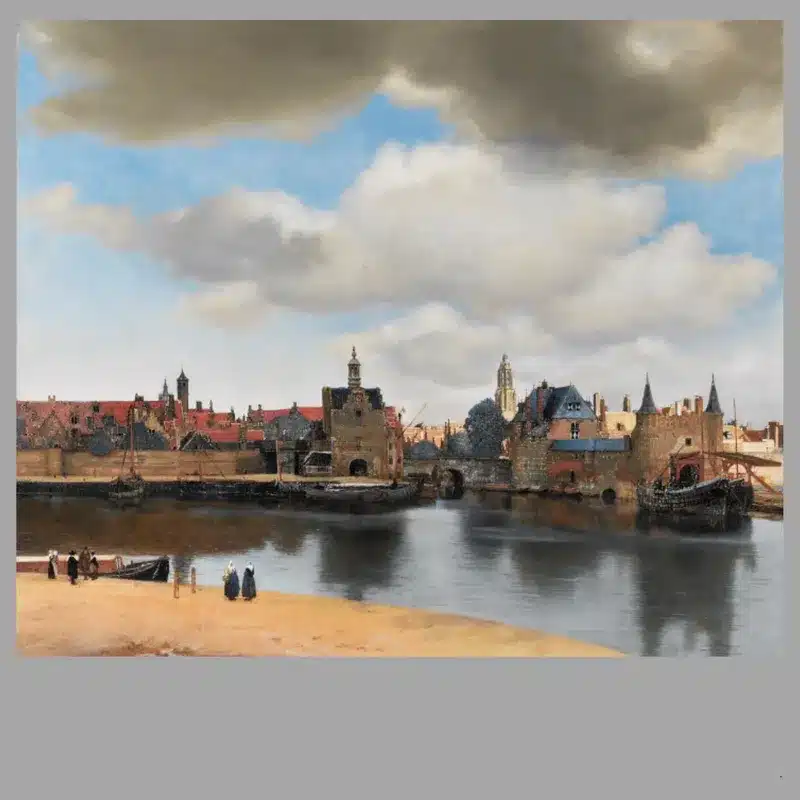 View on Delft by Johannes Vermeer Printed on Canvas