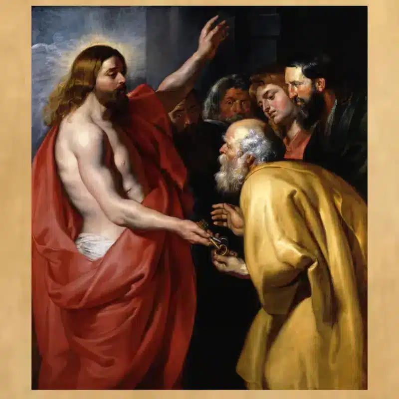 Christ Giving the Keys of Heaven to Saint Peter by Peter Paul Rubens