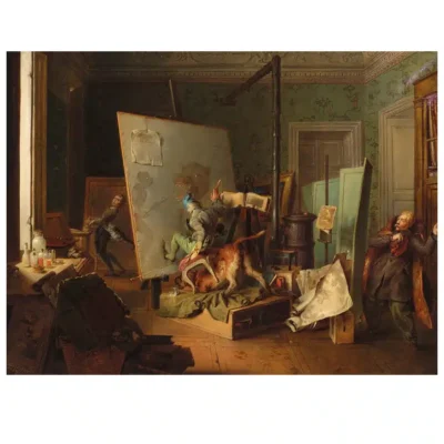 Comic Scene in the Studio by Josef Danhauser 1829