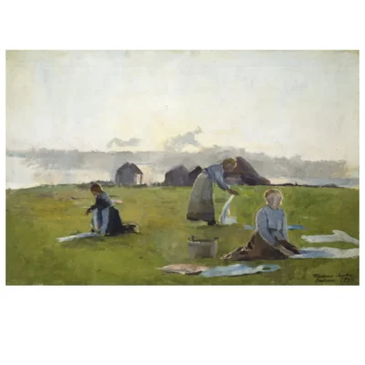 Harriet Backer 1884 Drying the Laundry
