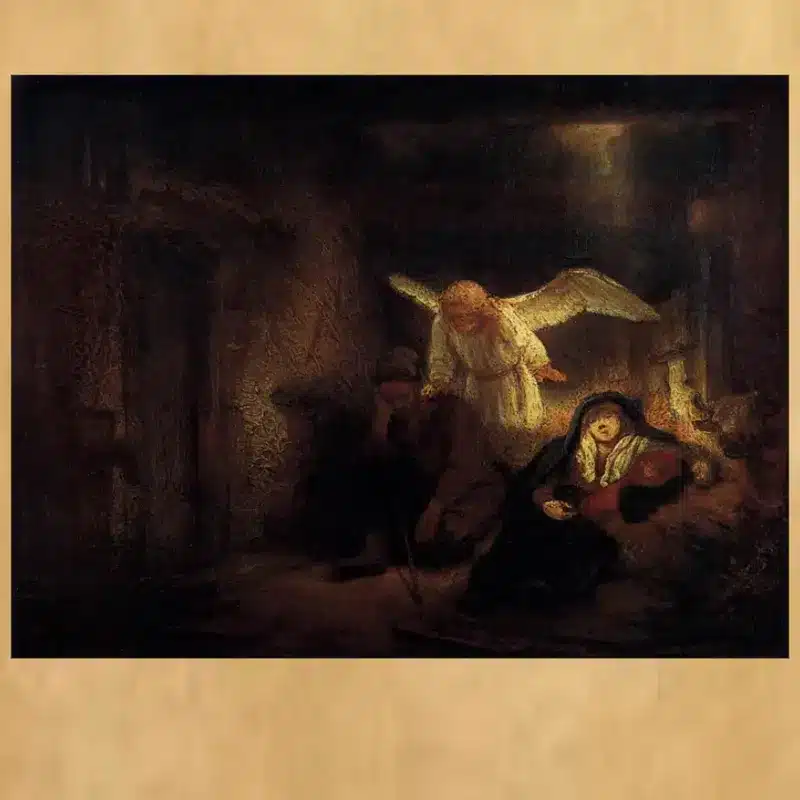 Joseph's Dream by Rembrandt Printed on Canvas