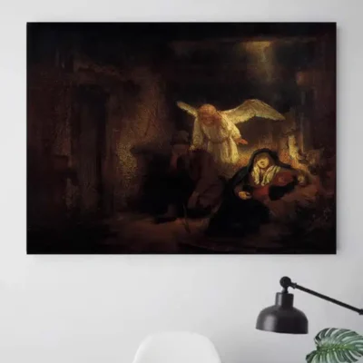 Joseph's Dream by Rembrandt Printed on Canvas