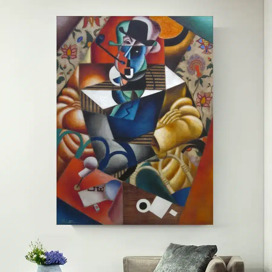 Man with Pipe by Jean Metzinger Printed on Canvas