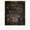 Masterpiece by Tintoretto, Adoration of the Shepherds Printed on Canvas
