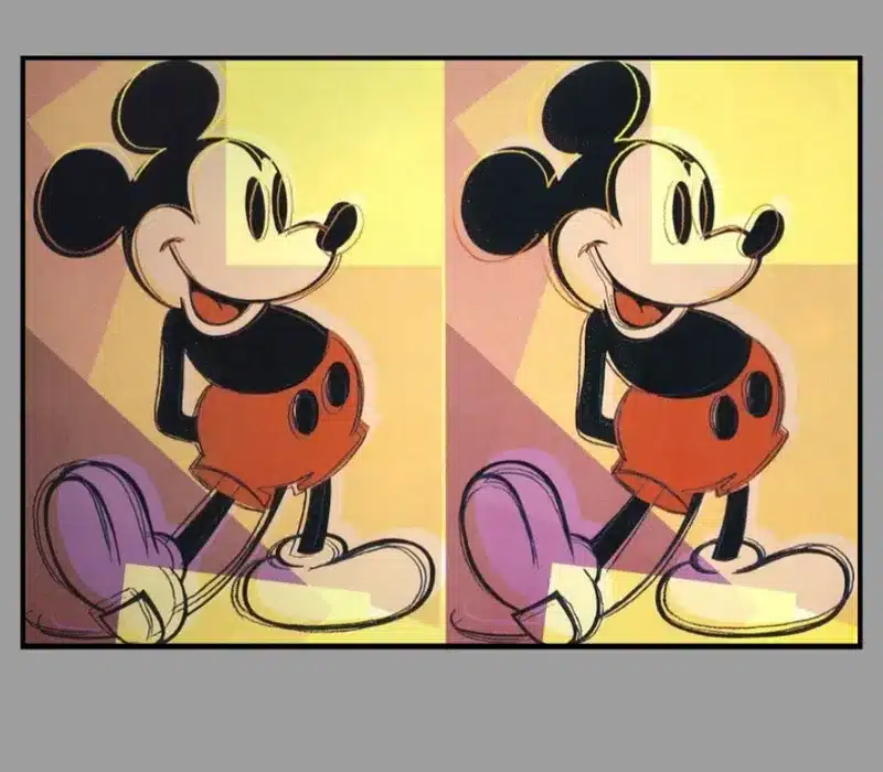 Mickey by Andy Warhol Printed on Canvas