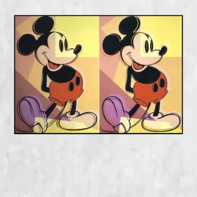 Mickey by Andy Warhol Printed on Canvas