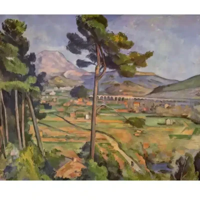 Mont Sainte Victoire and the Viaduct of the Arc River Valley by Paul Cézanne 1882-1885
