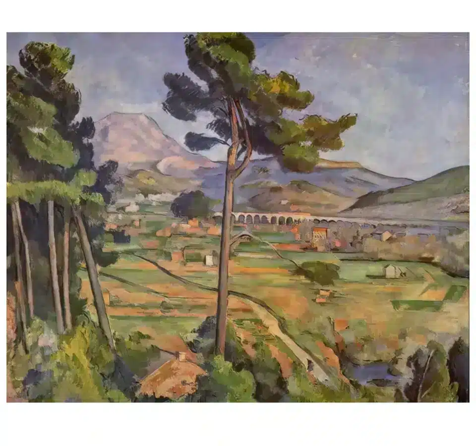 Mont Sainte Victoire and the Viaduct of the Arc River Valley by Paul Cézanne 1882-1885