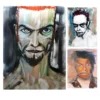 Paintings by David Bowie Self Portrait Printed on Canvas