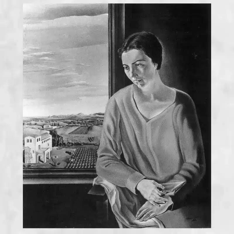 Portrait of Sefiora Abadal De'Argemi by Salvador Dalí Printed on Canvas
