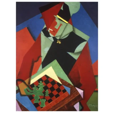 Soldier at a Game of Chess by Jean Metzinger 1915