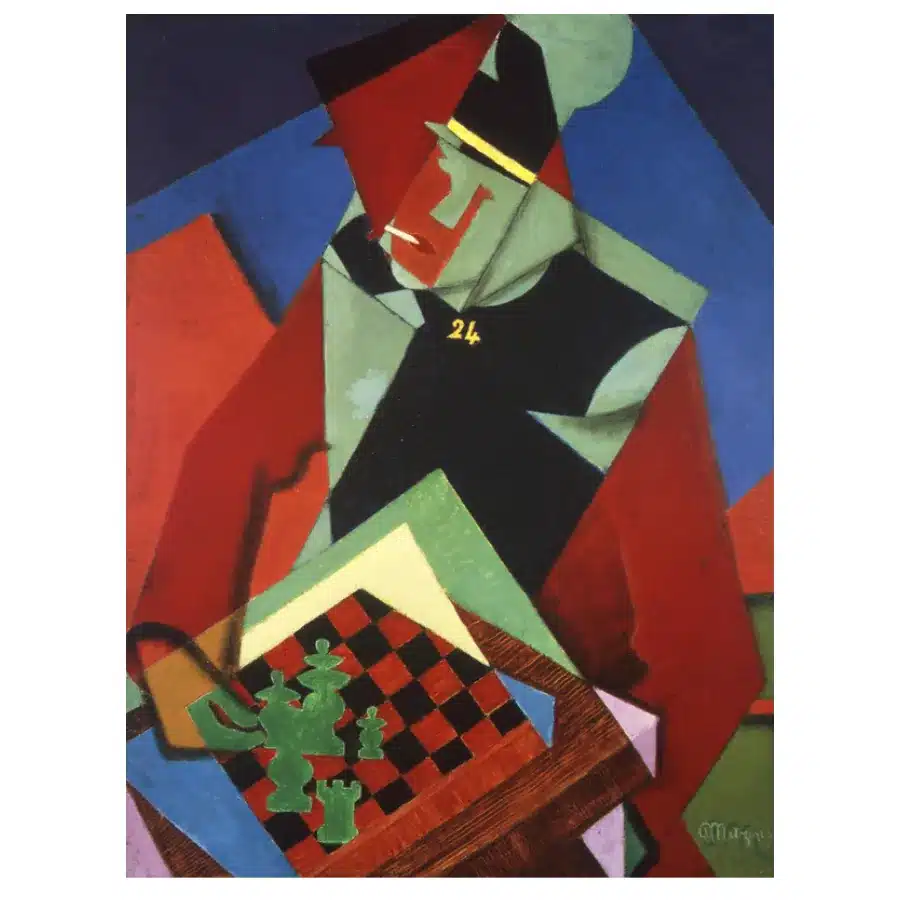 Soldier at a Game of Chess by Jean Metzinger 1915