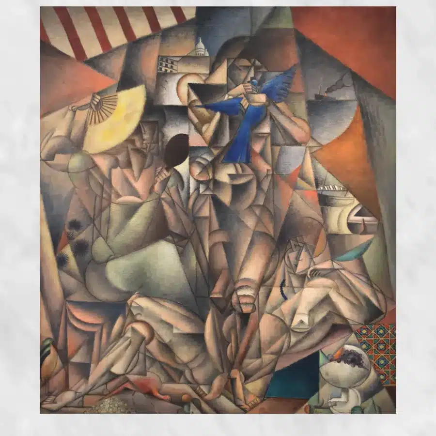 The Blue Bird by Jean Metzinger Printed on Canvas