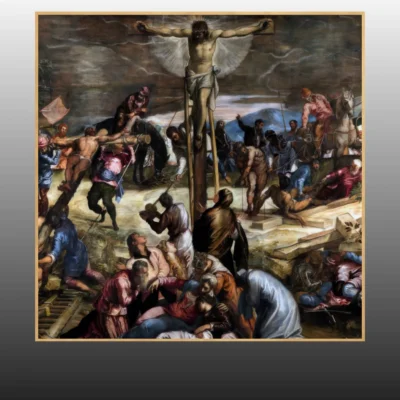 The Crucifixion by Tintoretto Printed on Canvas