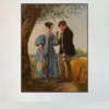 The Encounter by Josef Danhauser Printed on Canvas