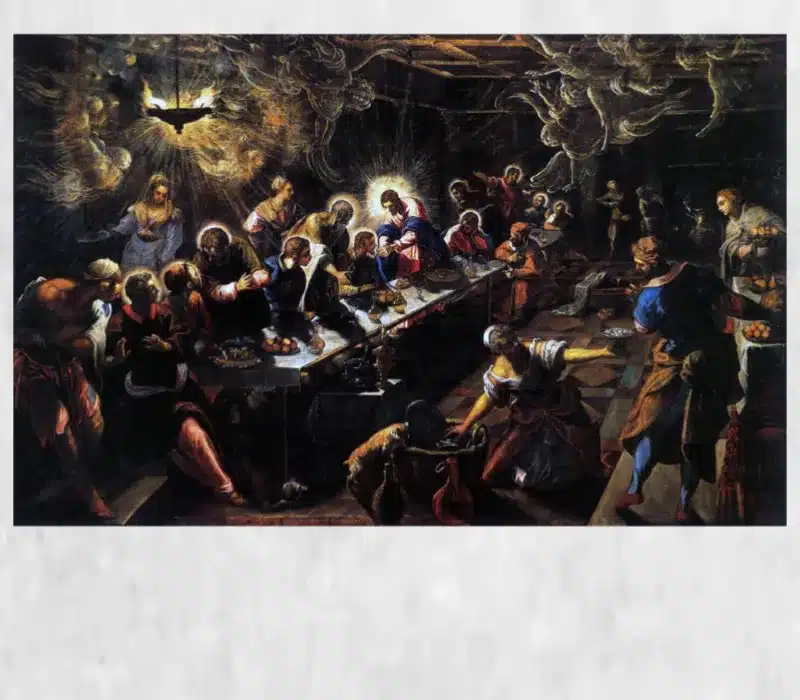The Last Supper by Tintoretto Printed on Canvas