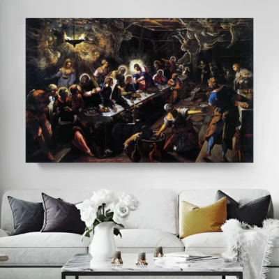 The Last Supper by Tintoretto Printed on Canvas