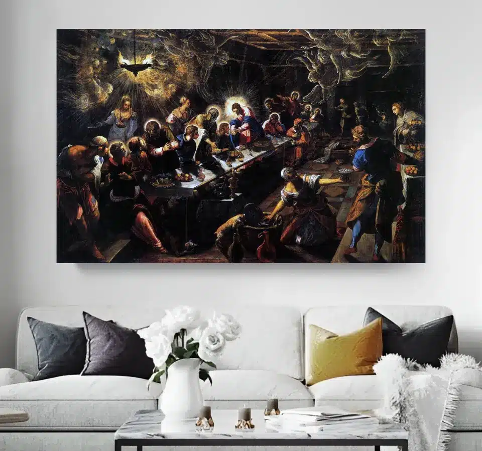The Last Supper by Tintoretto Printed on Canvas