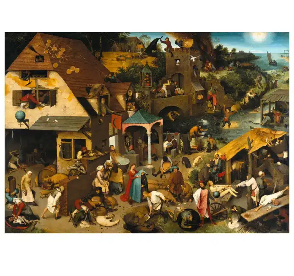 The Netherlandish Proverbs by Pieter Bruegel the Elder (c1525-1569)