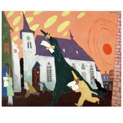 The Newspaper Readers by Lyonel Feininger 1909