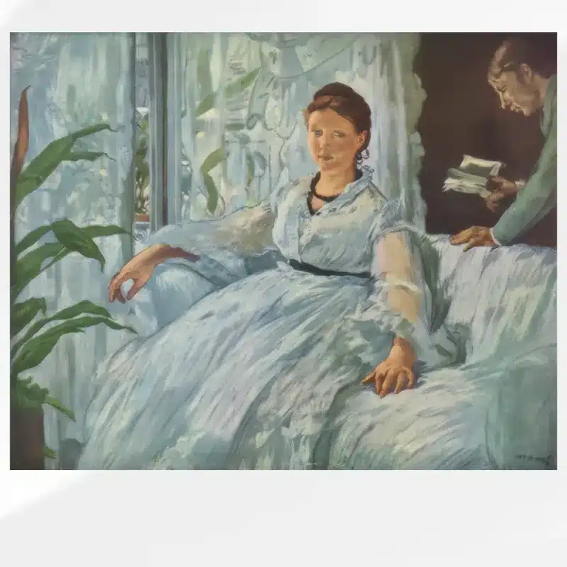 The Reading by Édouard Manet Printed on Canvas