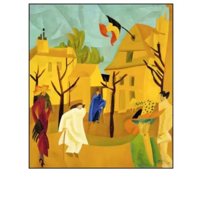Yellow Street II by Lyonel Feininger Printed on Canvas